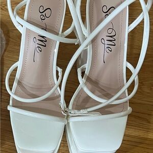So Me Women's Elegant White Heels